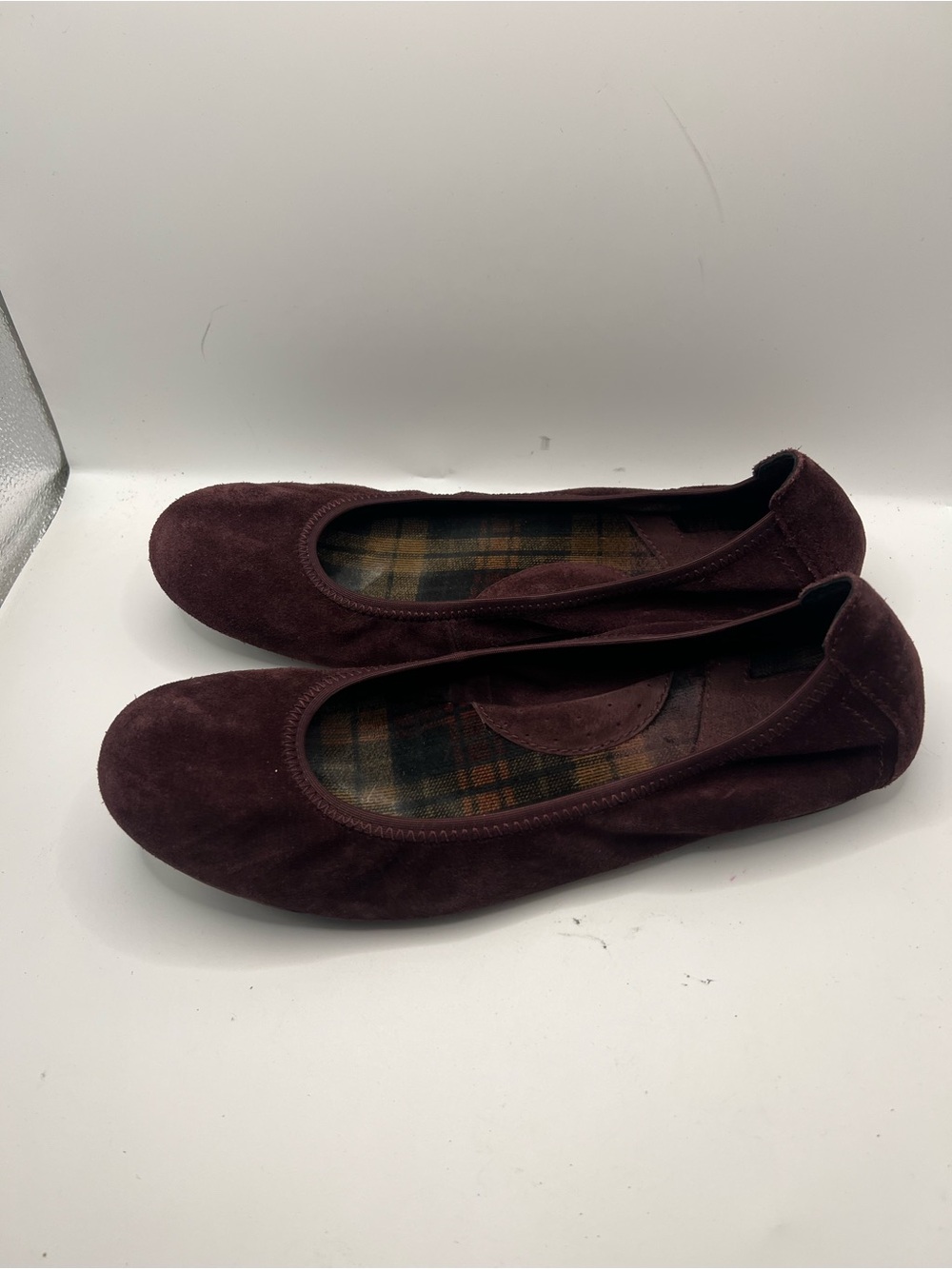 Born Burgundy Suede Ballet Flats - Picture 6 of 9